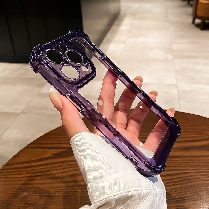 Thumbnail: Suitable For Iphone14promax Mobile Phone Case Transparent Four Corners Anti-fal