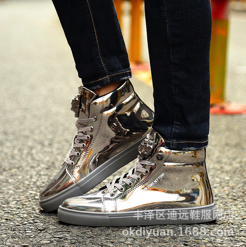 Thumbnail: Autumn And Winter Men's Korean Version Of Cross-border Large Size High-top Stud