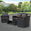 Thumbnail: Oshion 5-Piece Set Rattan Sofa Wood Grain Rattan 2 Corners 1 Armless Sofa 1 Foo