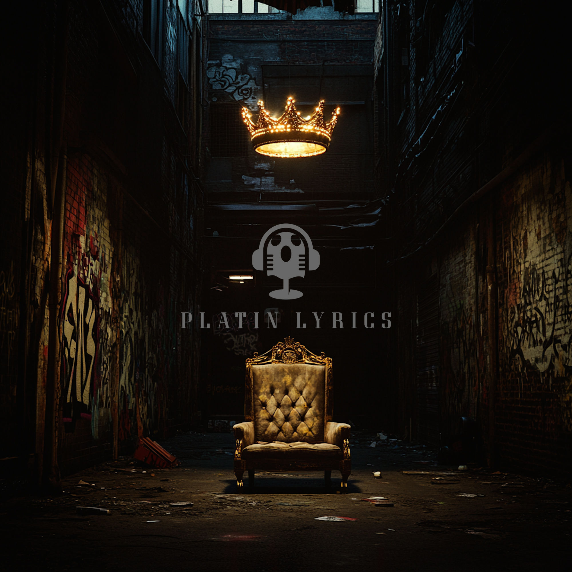 Buy ‘Throne in the Ghetto’ – powerful digital artwork blending royalty with street realism. Perfect for album covers, posters