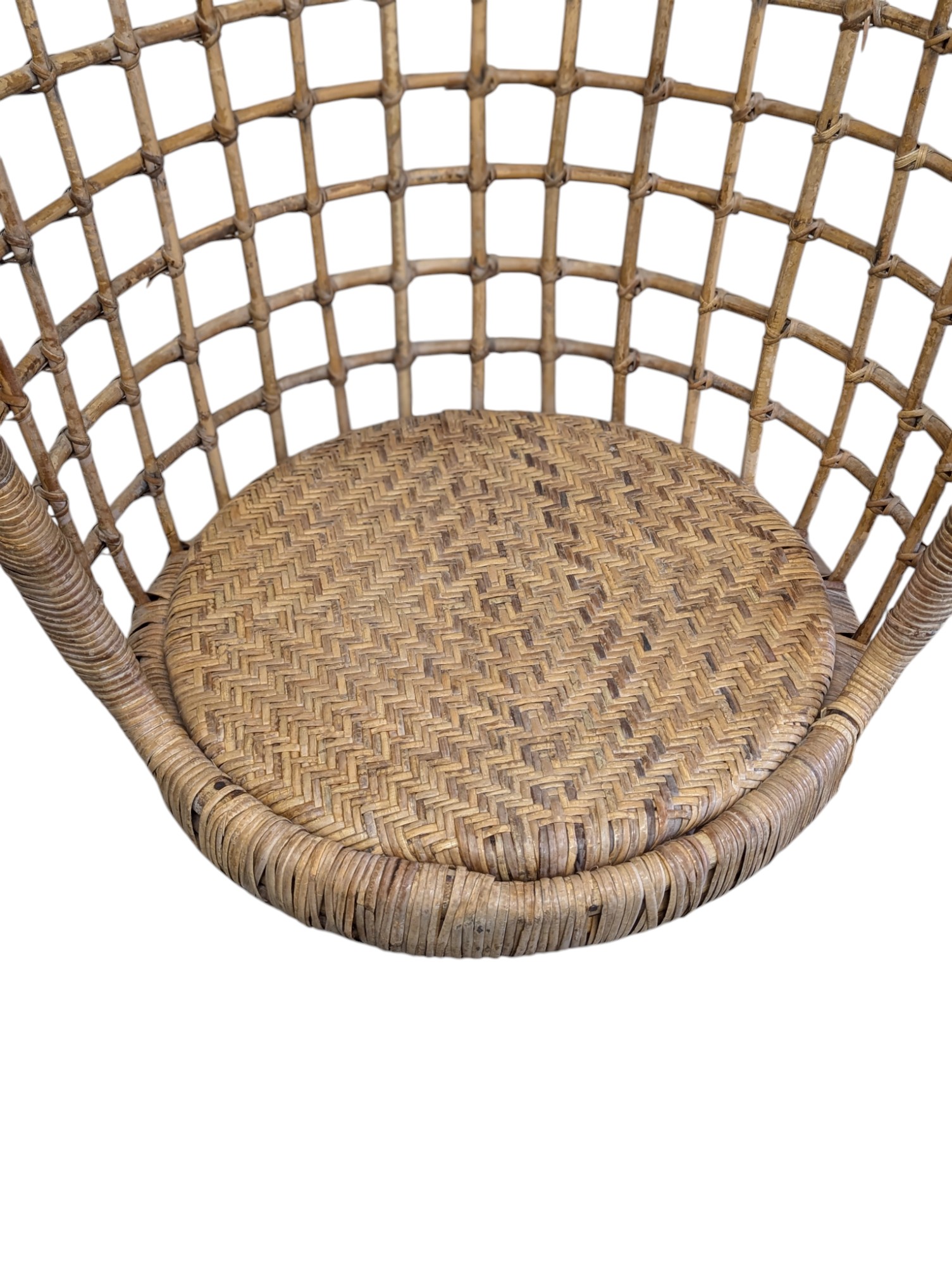 Hanging Wicker Pod Chair With Original Metal Stand – Image 6