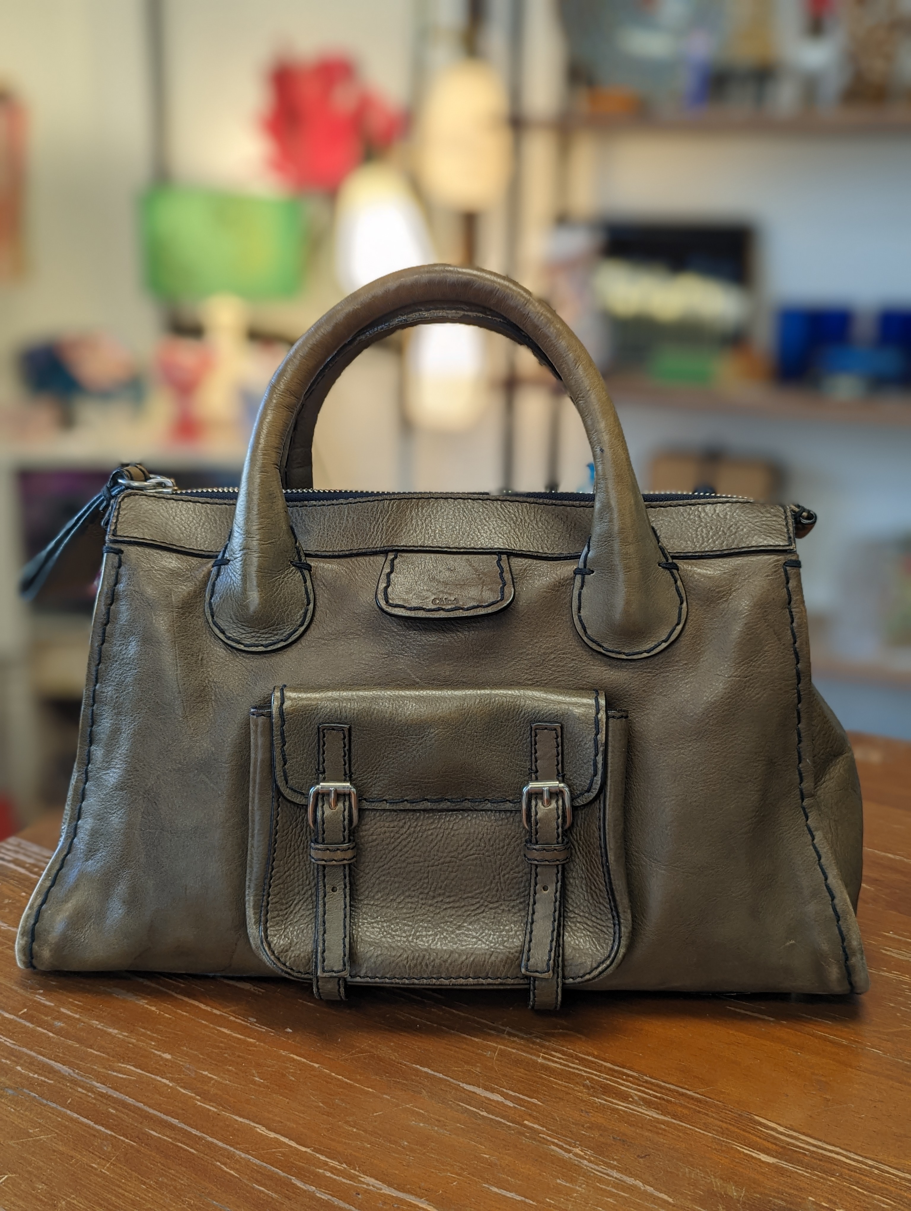 CHLOÉ Edith Leather Handle Bag – Default Title