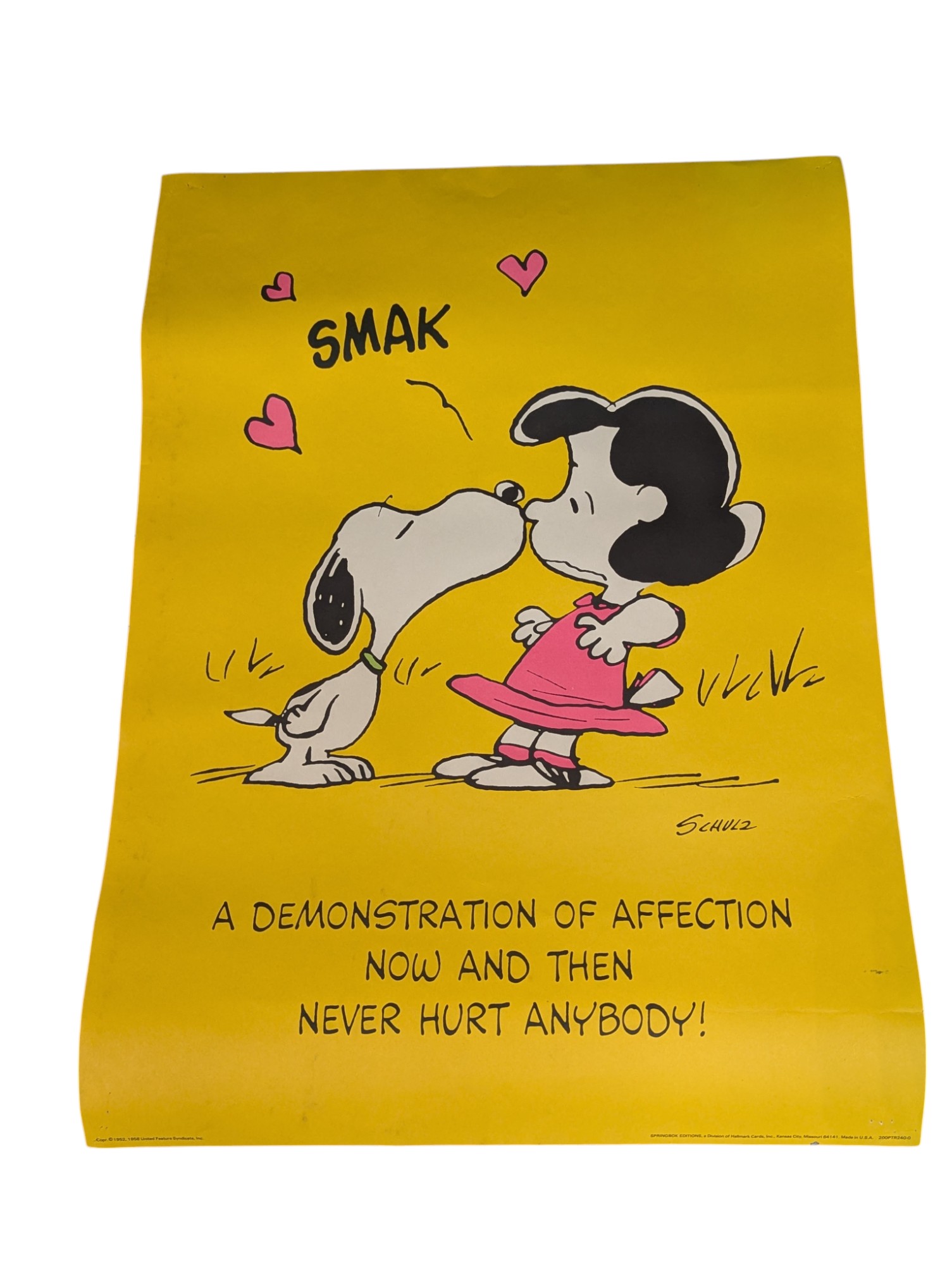 RARE Advertising Poster Snoopy & Lucy – Default Title