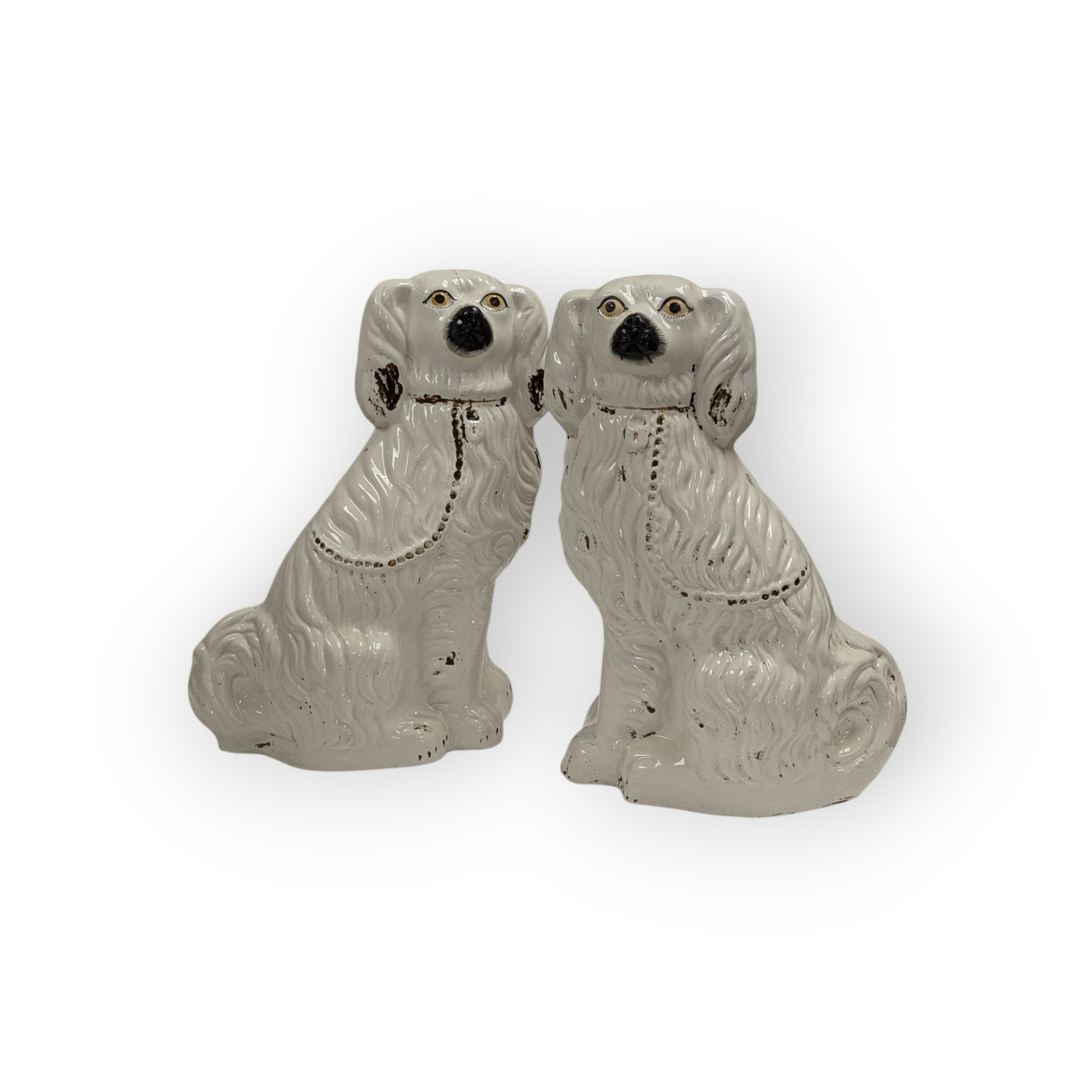 Pair of 19th Century Large Staffordshire Spaniels – Default Title