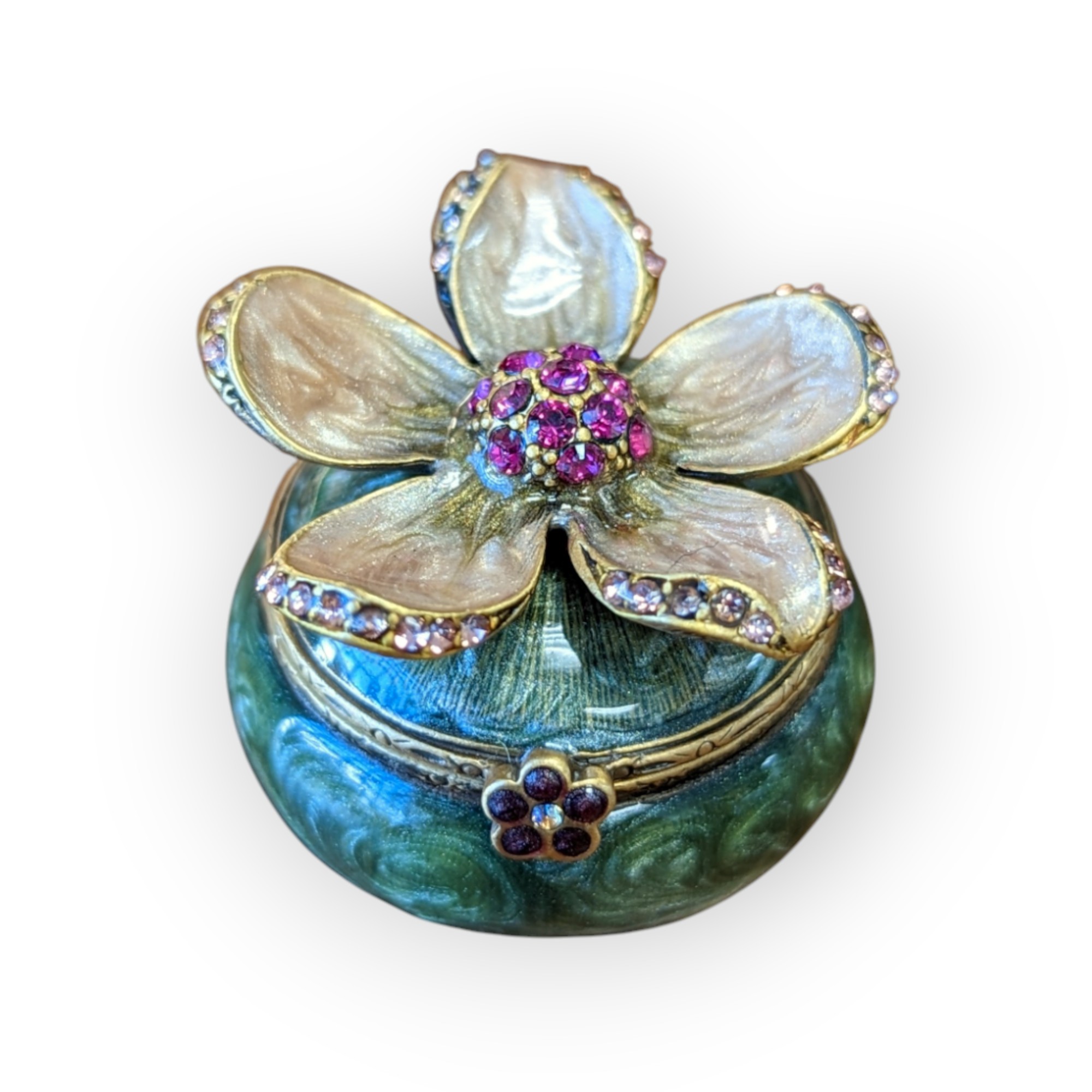 Jay Strongwater Trinket Box Enameled Flower – Default Title