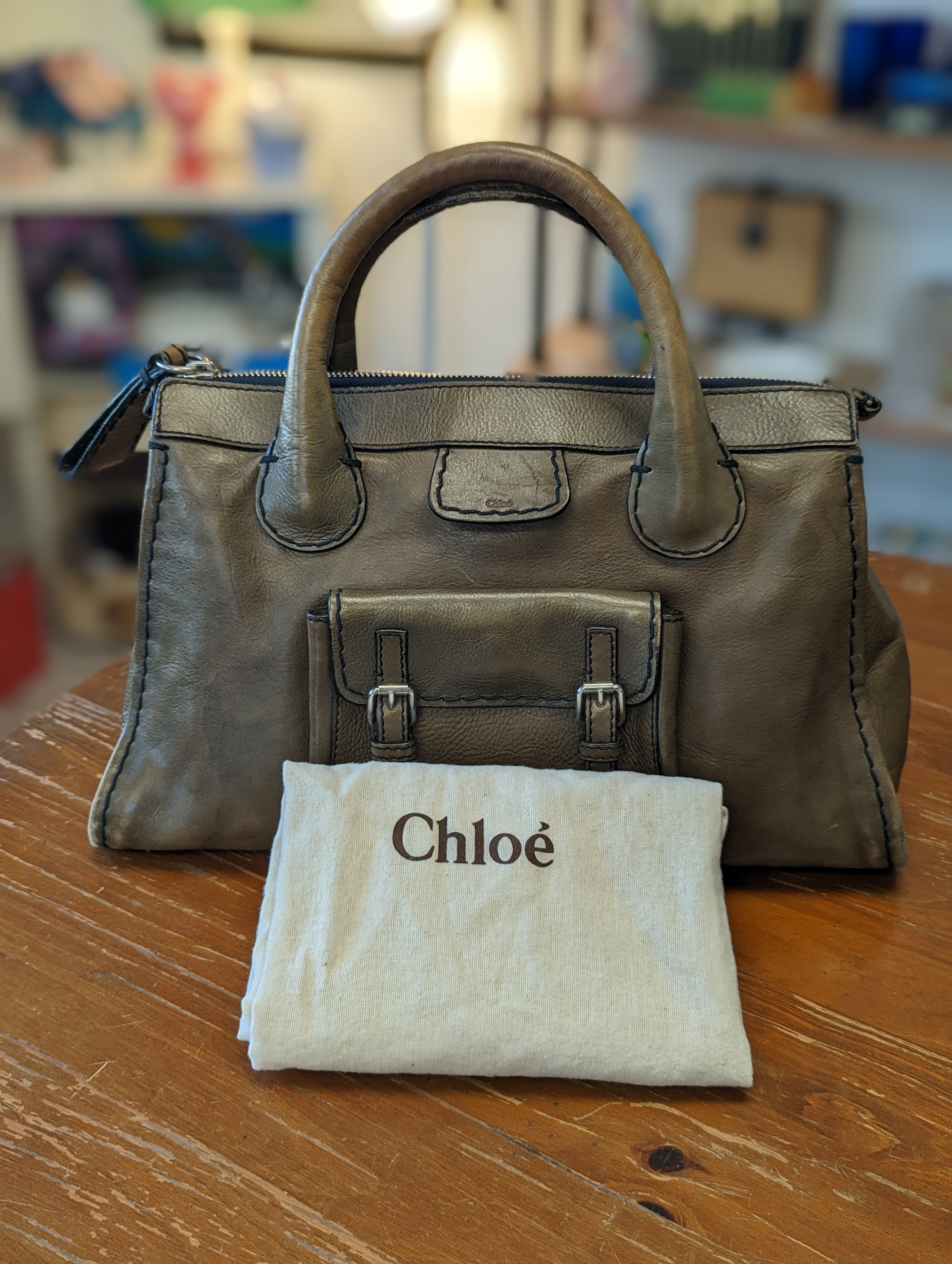 CHLOÉ Edith Leather Handle Bag