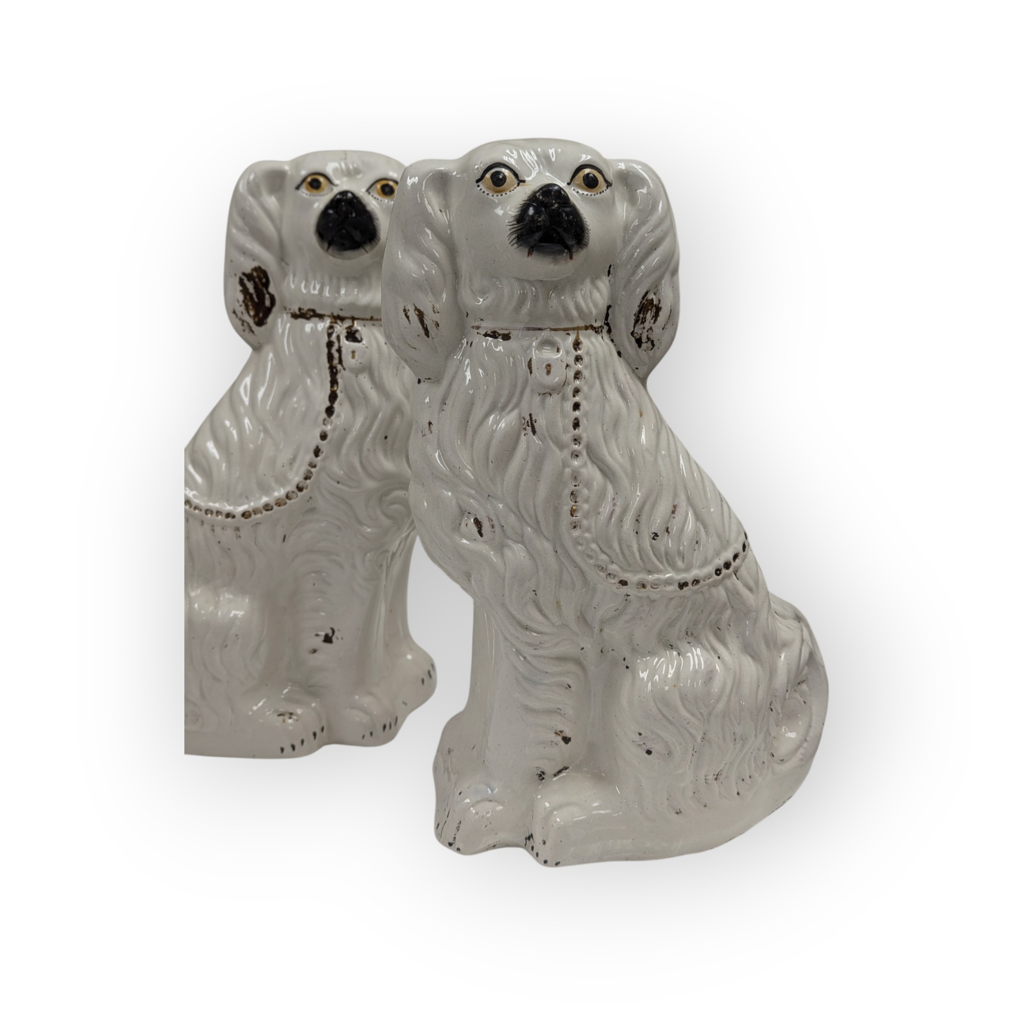 Pair of 19th Century Large Staffordshire Spaniels