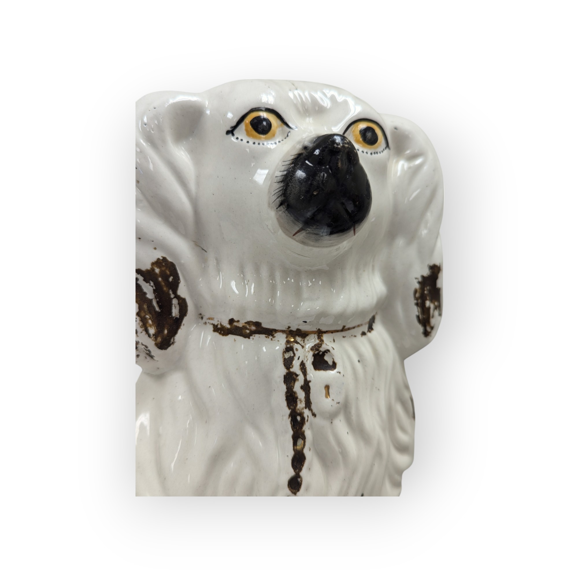 Pair of 19th Century Large Staffordshire Spaniels – Image 5