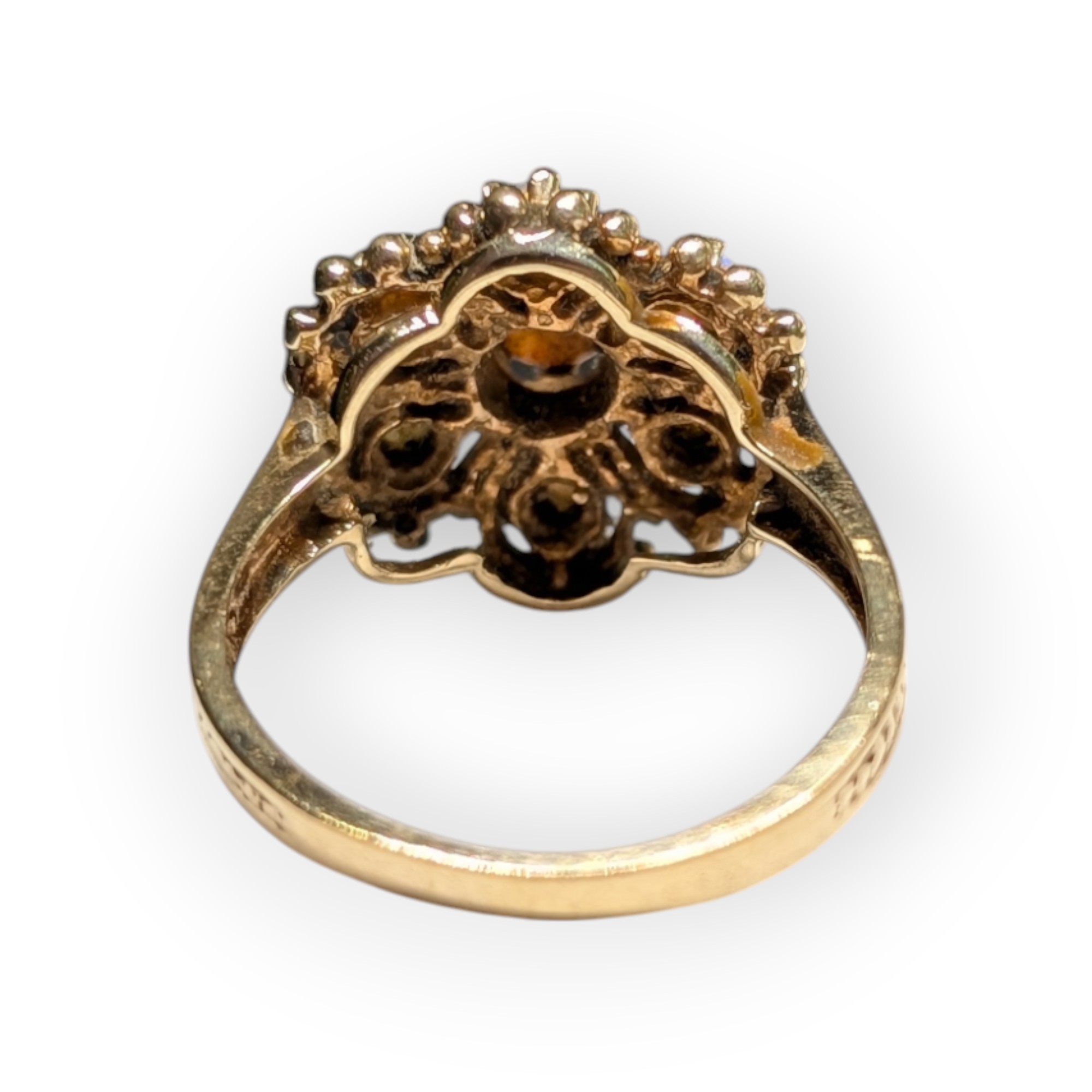 Opal and Gold Cluster Cocktail Ring, Circa 1970s – Image 3