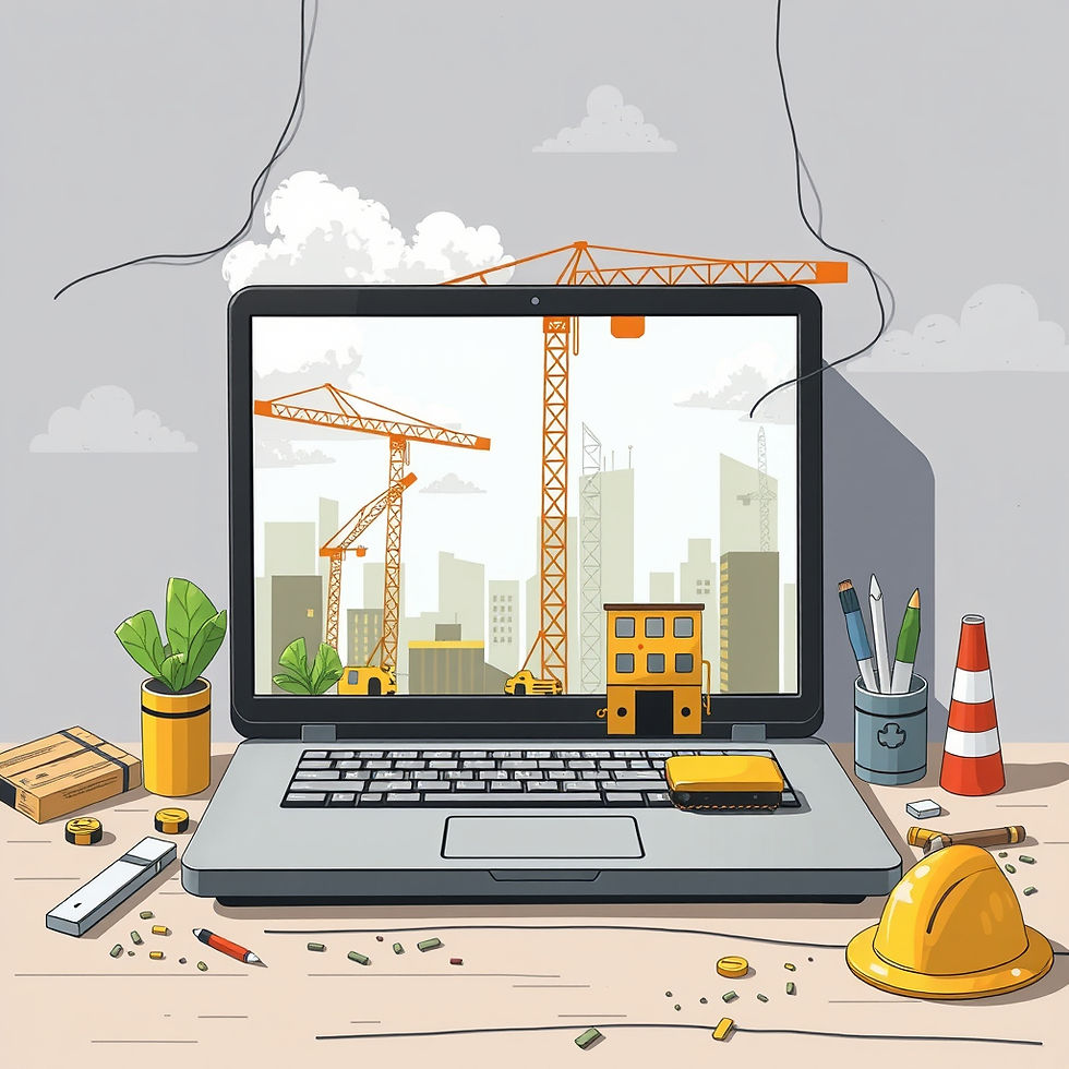 a laptop that being renovated like a construction site.jpg