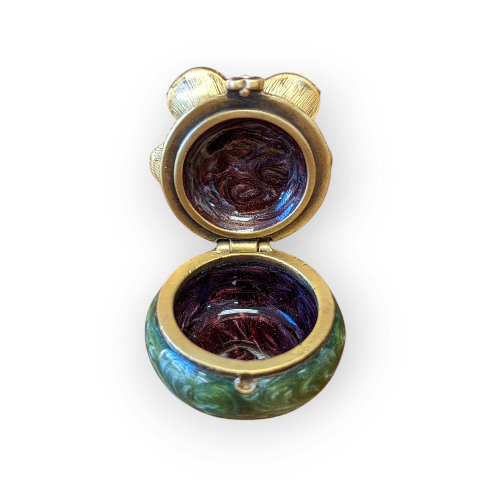 Jay Strongwater Trinket Box Enameled Flower