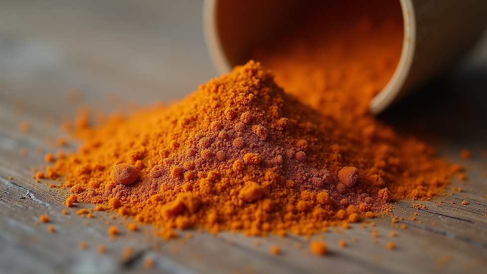 Close-up view of Za'atar spice blend on a wooden surface
