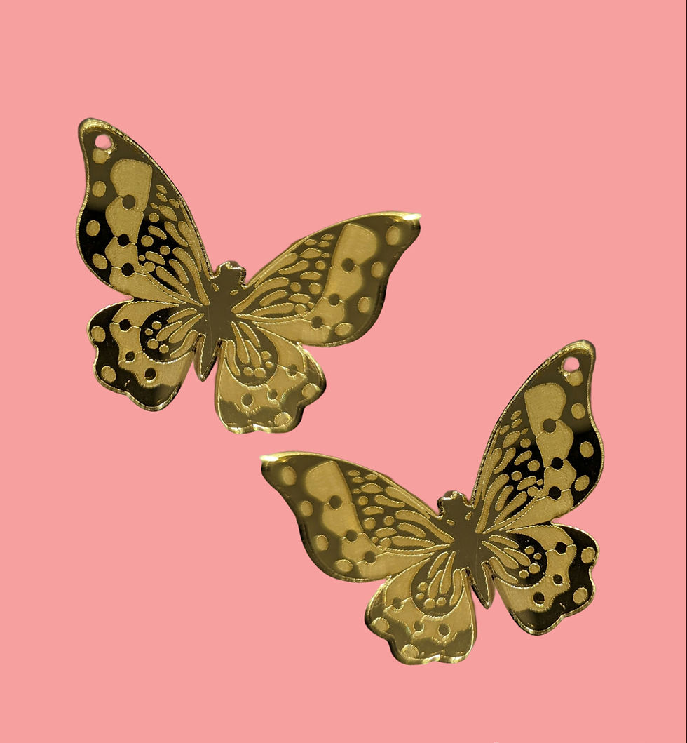 Thumbnail: Earring Blanks Open Butterfly Pack of 8