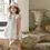 Thumbnail: Elastic Lace Sleeve Flower Dress Spot.