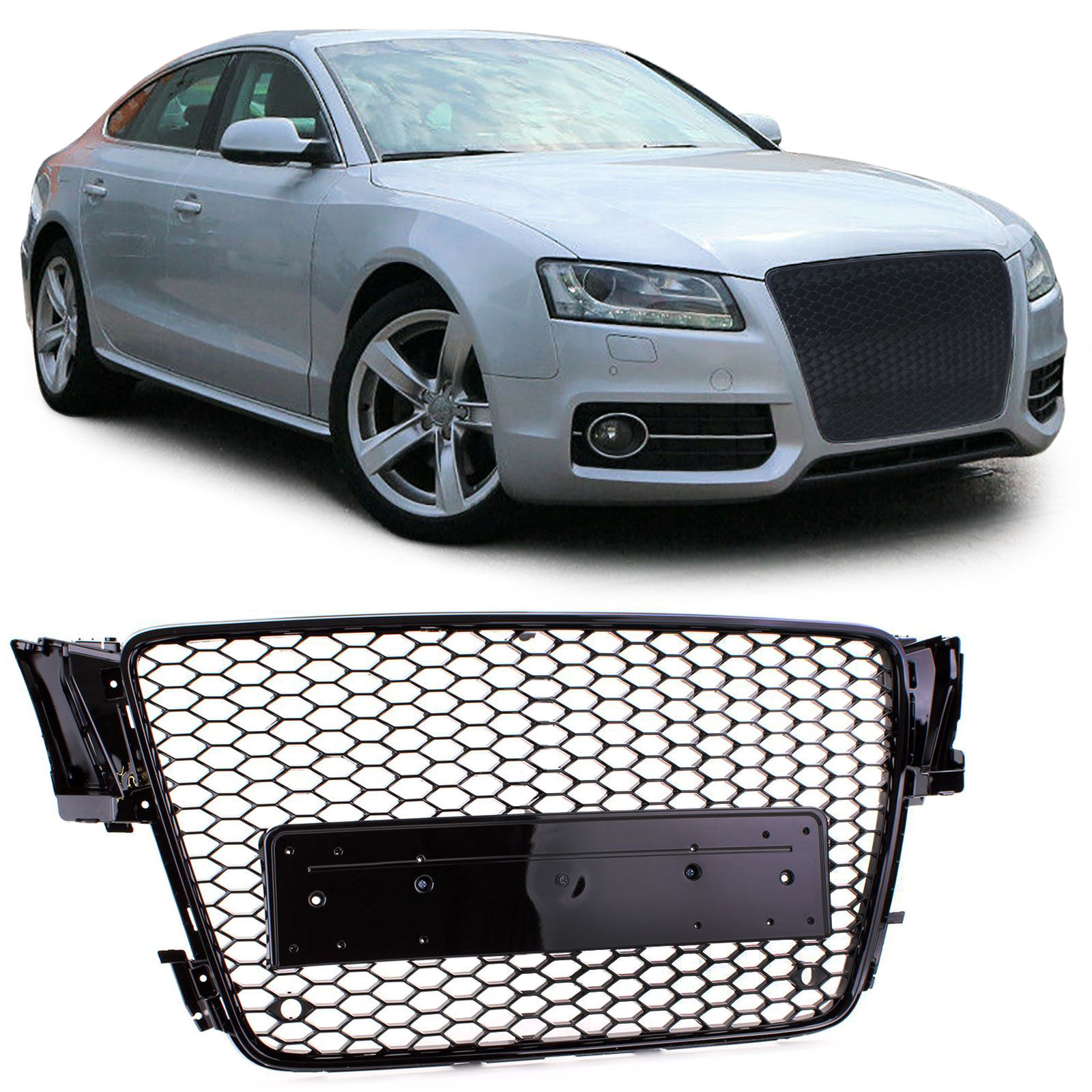 Sport grill grill black glossy for Audi A5 8T 07-11