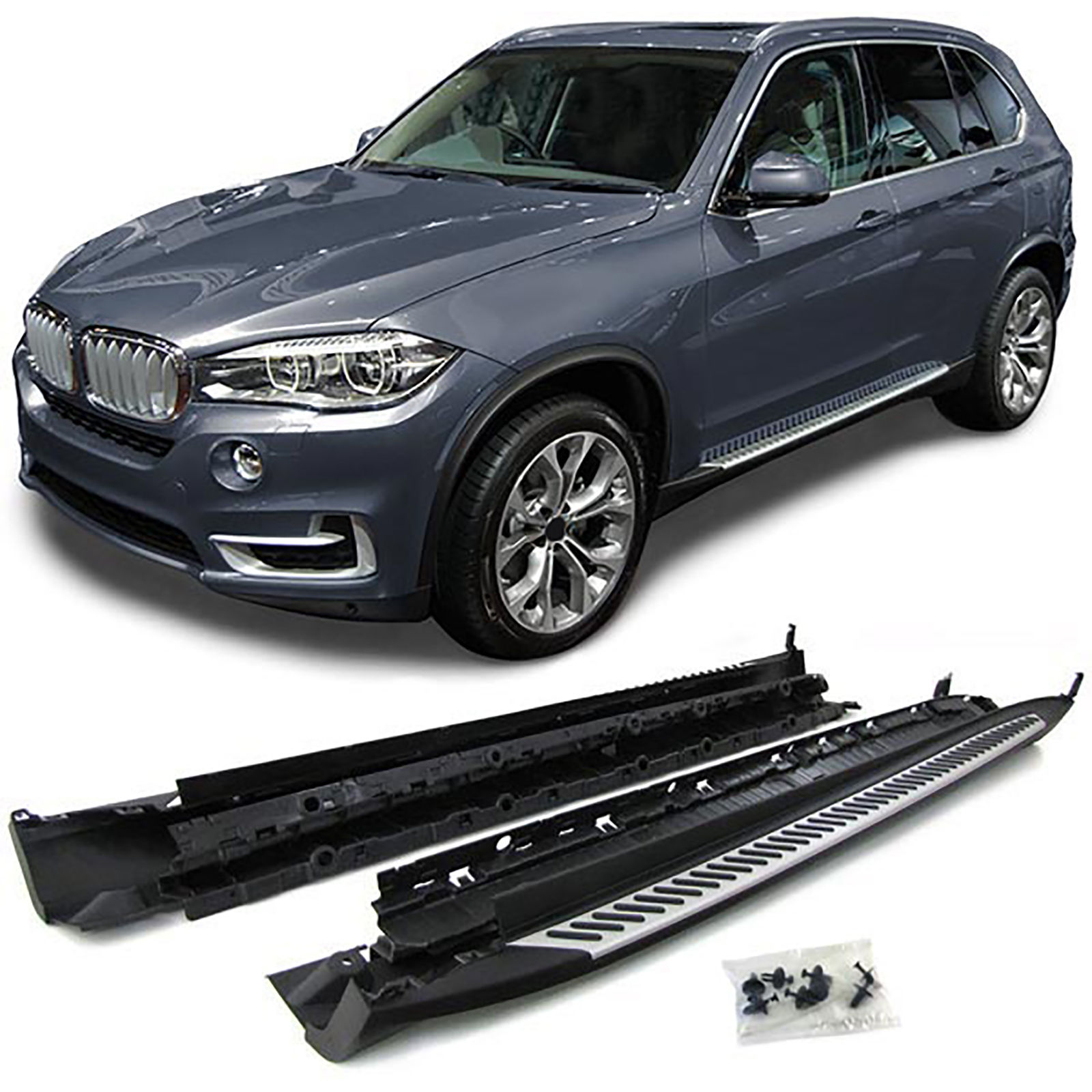 Aluminum running boards OE style BMW X5 F15 13-18