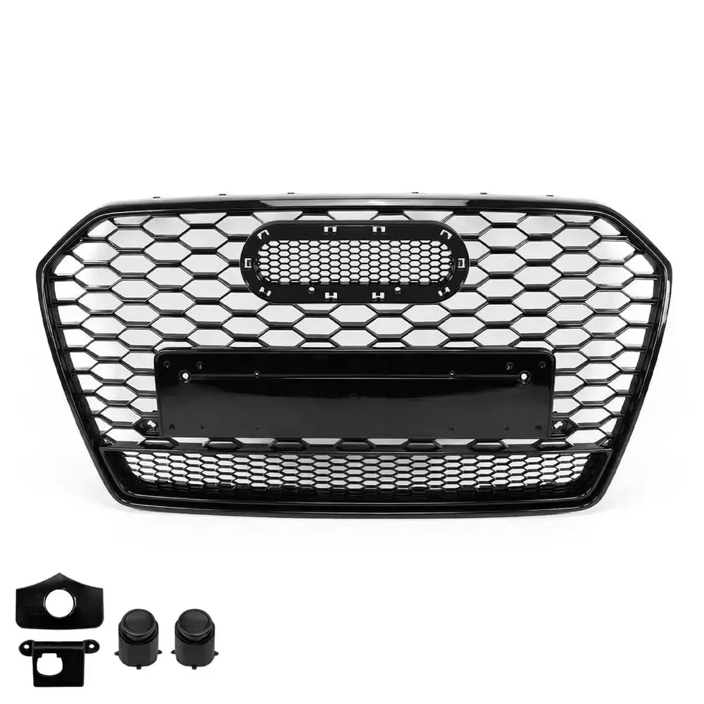 RS style front grille glossy Audi A6 C7 / S6 C7 facelift (15-18)