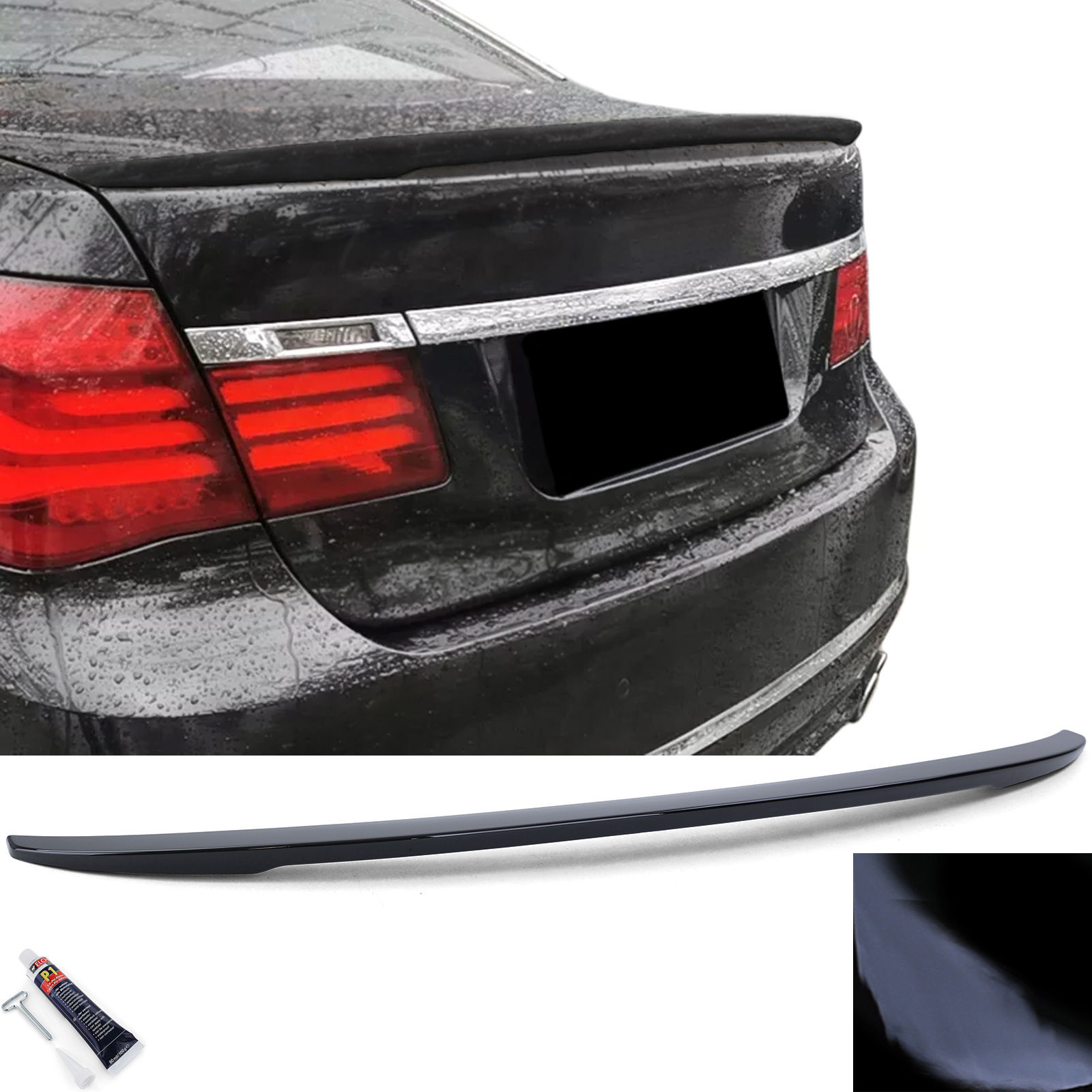 Rear spoiler performance black gloss BMW F01 08-15