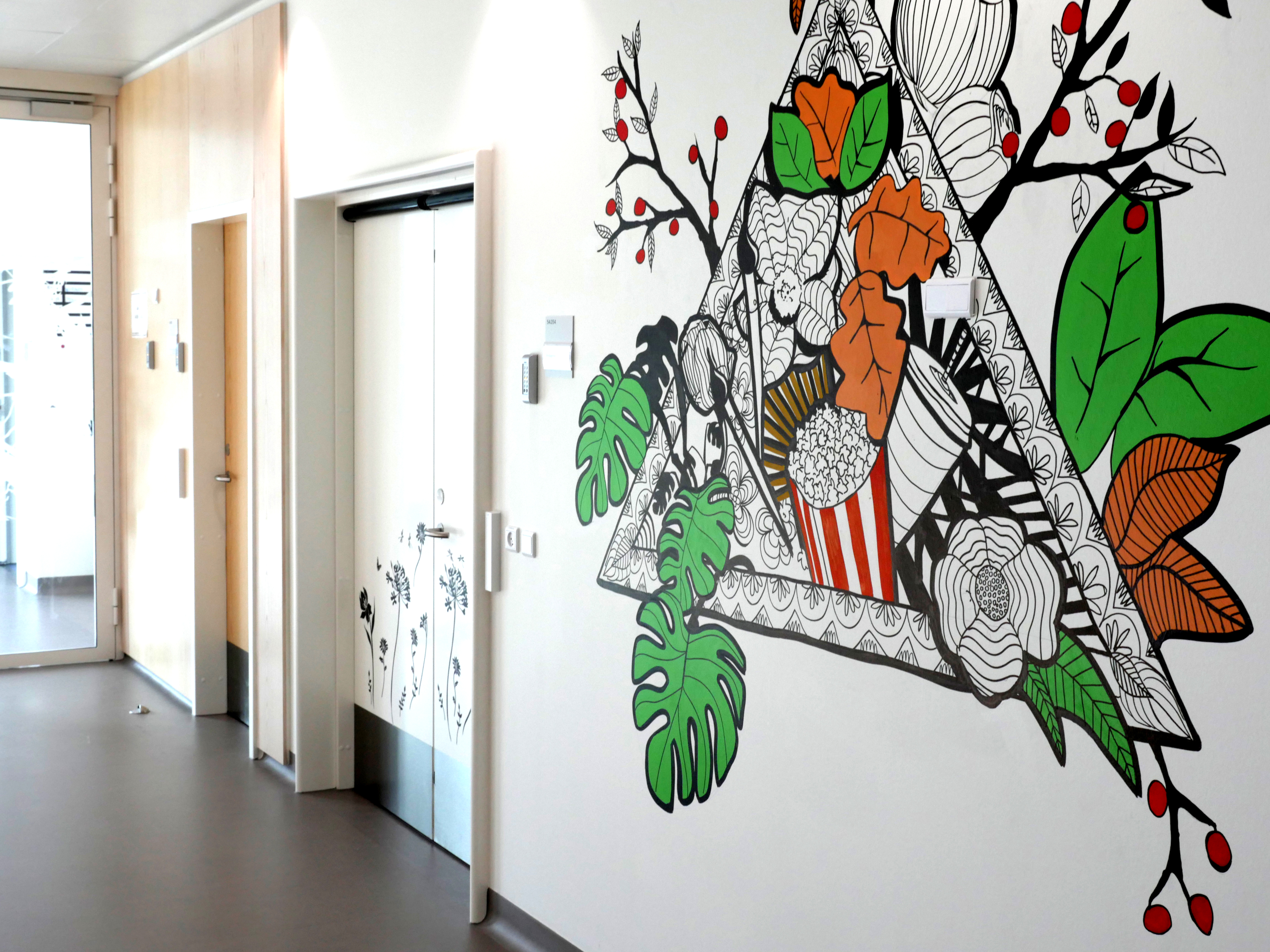 Vægmotiv på Hospital Sønderjylland