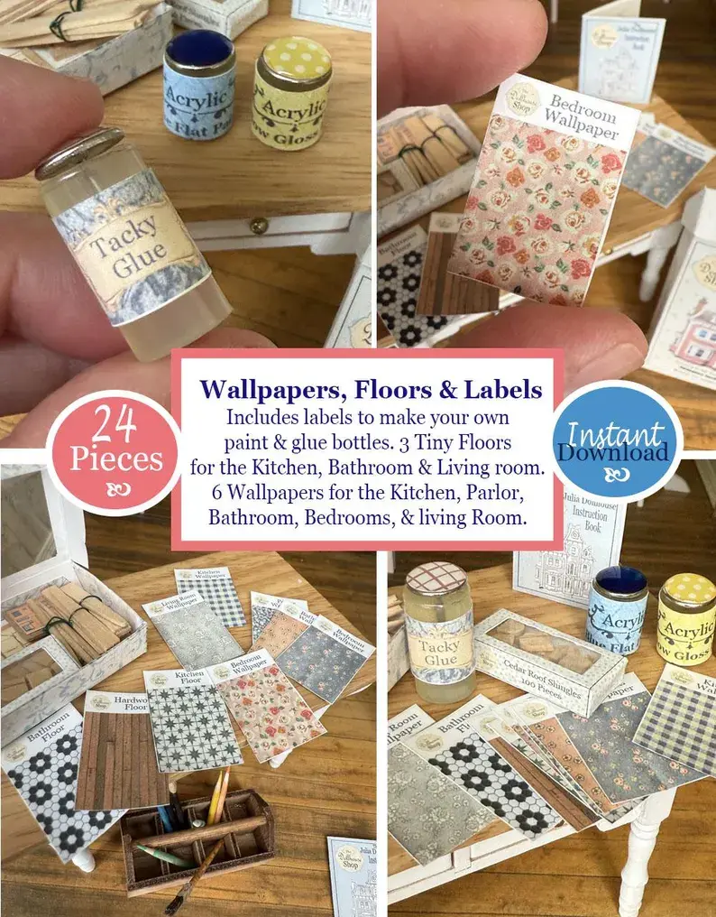 Thumbnail: Miniature Dollhouse Kit ~ Digital Download