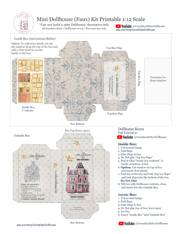 Thumbnail: Miniature Dollhouse Kit ~ Digital Download