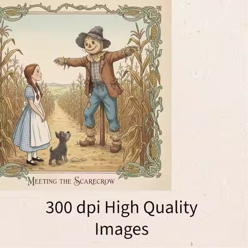 Thumbnail: 1/6 1/12 Scale Wizard of Oz Printable Dollhouse Mini Book