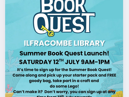 The Summer Book Quest -Ilfracombe Library Saturday 12th July 2025