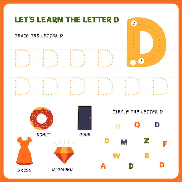 Letter d worksheet for kids 