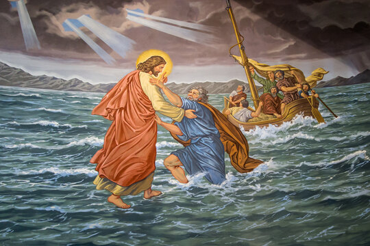 Peter Walking On Water. Nineteenth Sunday In Ordinary Time Year A