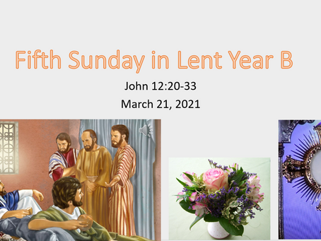 Fifth Sunday Of Lent Year B Psalm | Gospel And Acclamation