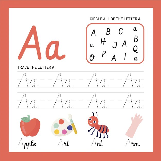 THE ENGLISH ALPHABET - Letter Formation - letter A