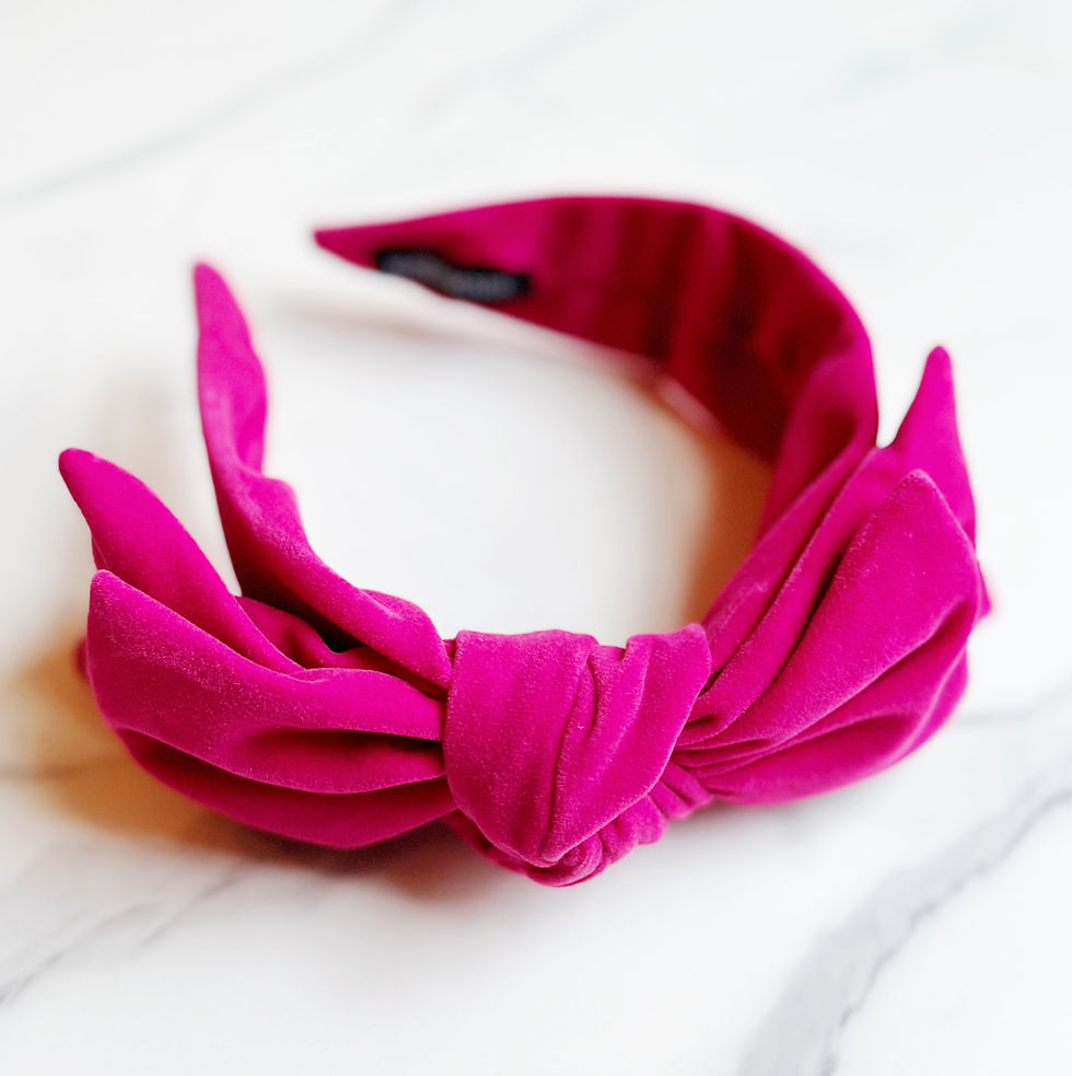 Thumbnail: Structured Velvet Bow Headband