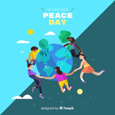Free vector beautiful day of peace background