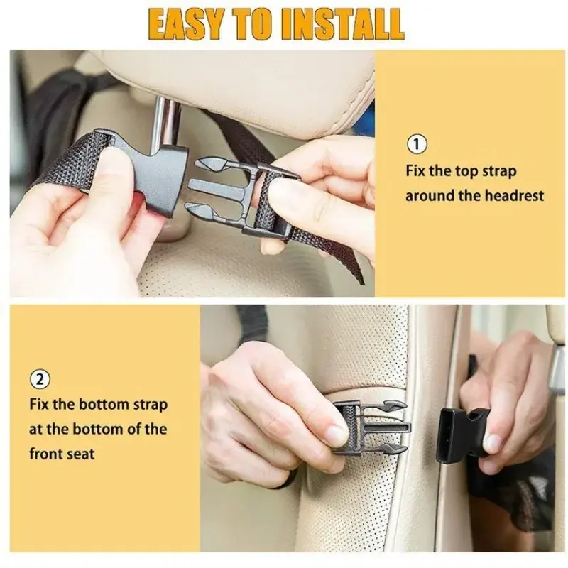 Thumbnail: Car Interior Accessories Car Seat Back Storage Anti-Kick Bag Simple Oxford
