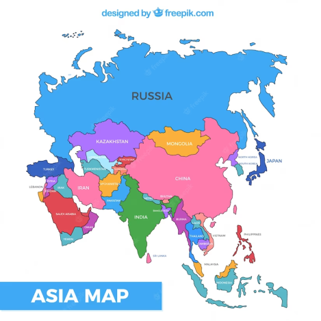 Maps of Continents of the World