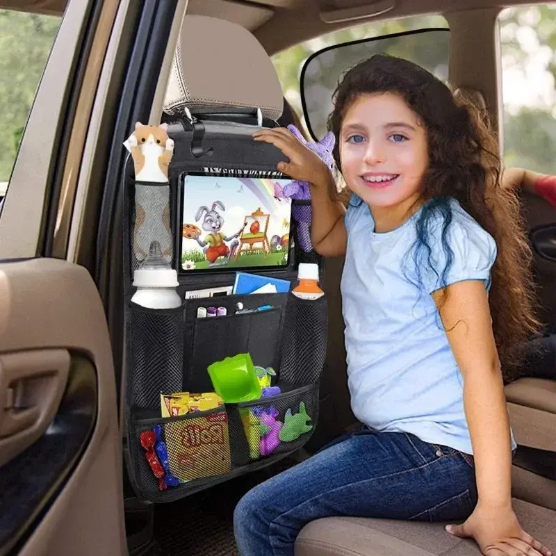 Thumbnail: Car Interior Accessories Car Seat Back Storage Anti-Kick Bag Simple Oxford