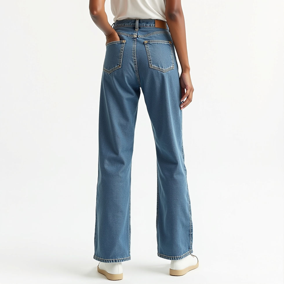 High-Waist Denim Jeans