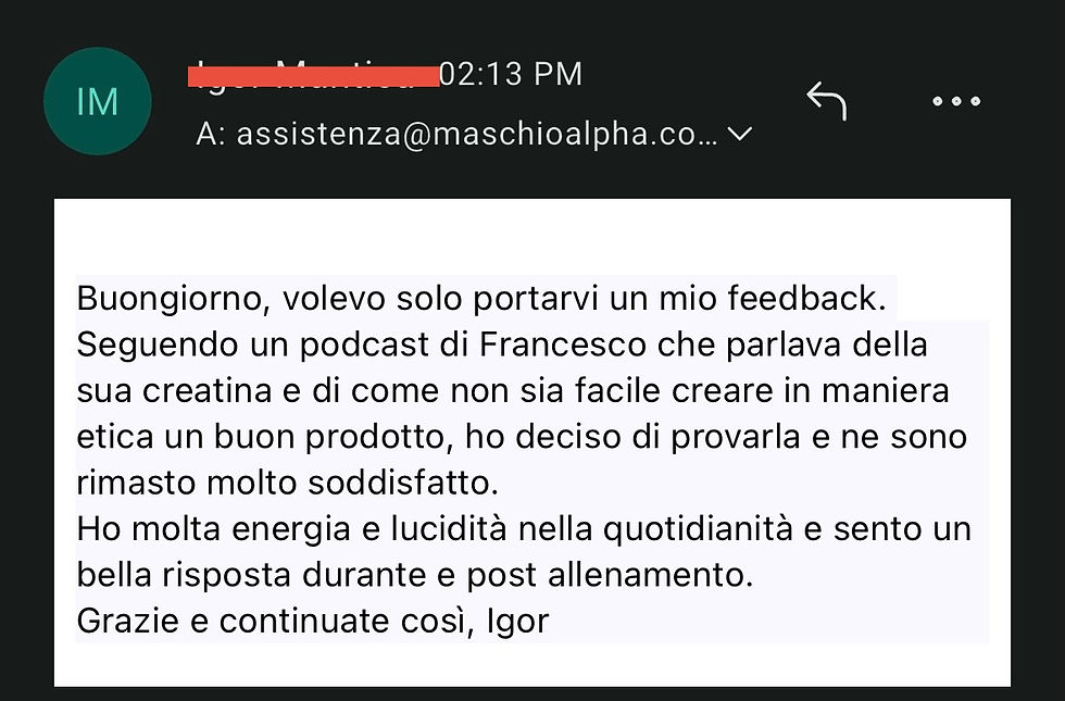 recensione positiva creatina