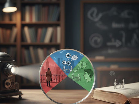 Caméra qui filme les trois focalisations possibles dans un récit