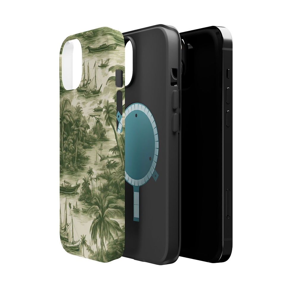 थंबनेल: Magnetic Tough Cases, Tropical Toile #1, Green, Various Models