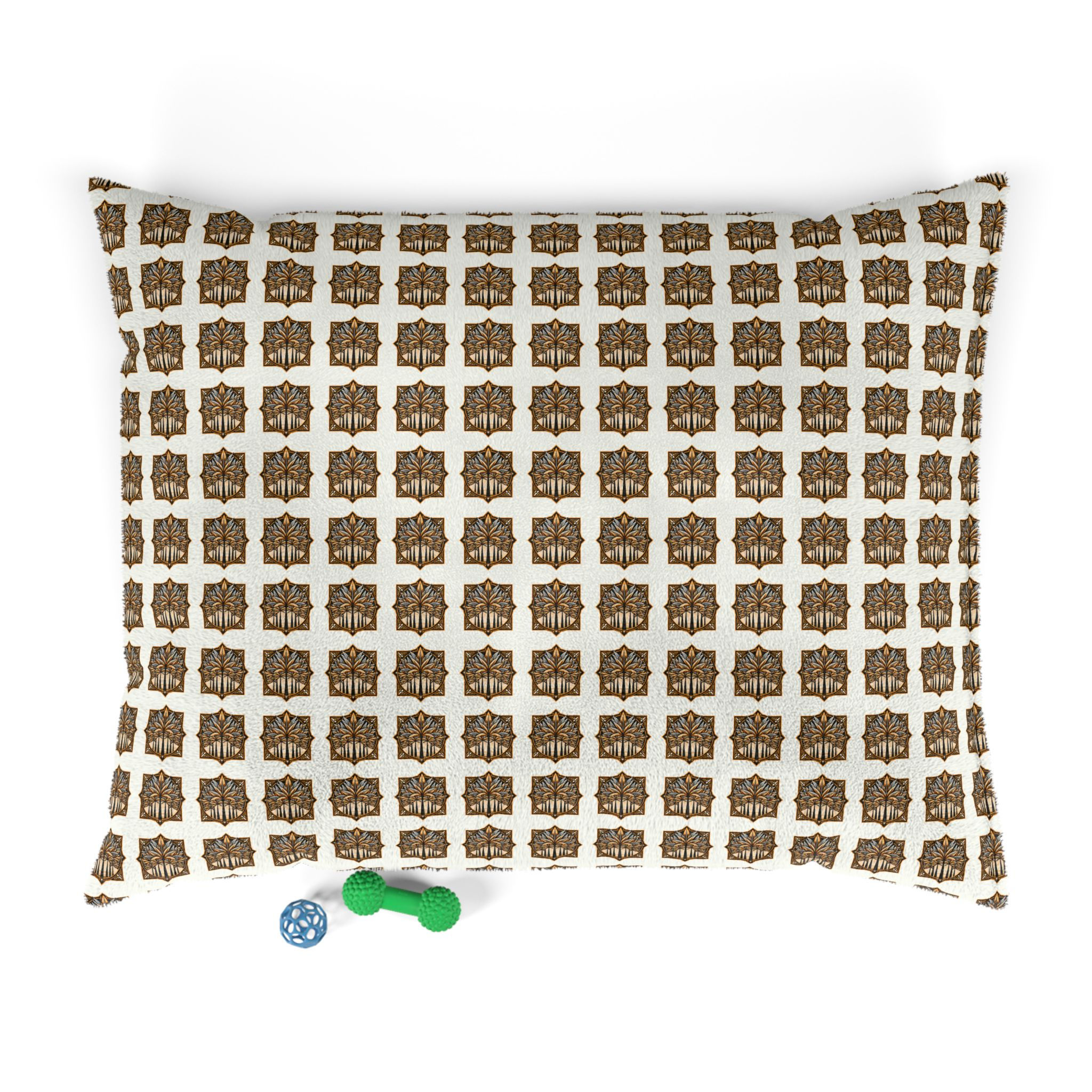 Pet Bed -  Deco Palm Trees, Cinnamon