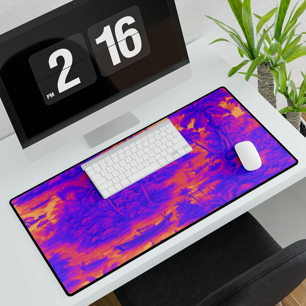 Thumbnail: Desk Mats, Crazy Cool Tropical Toile, 3 sizes