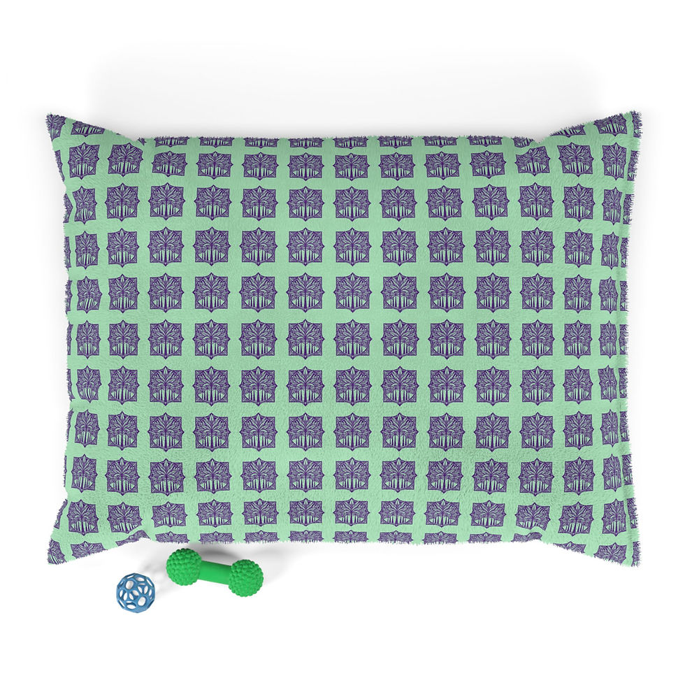 Miniatura: Pet Bed, Deco Palm Trees, Mint Green