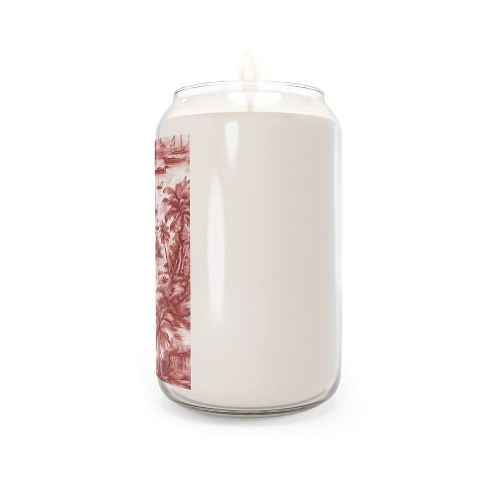 サムネイル： Scented Candle, 13.75oz - Tropical Toile, Russet