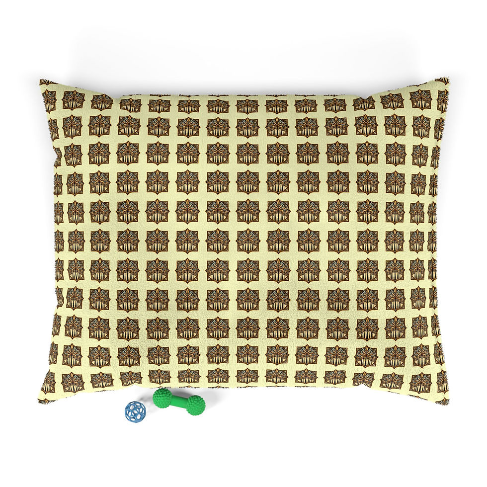 Pet Bed, Deco Palm Trees, Buttercream