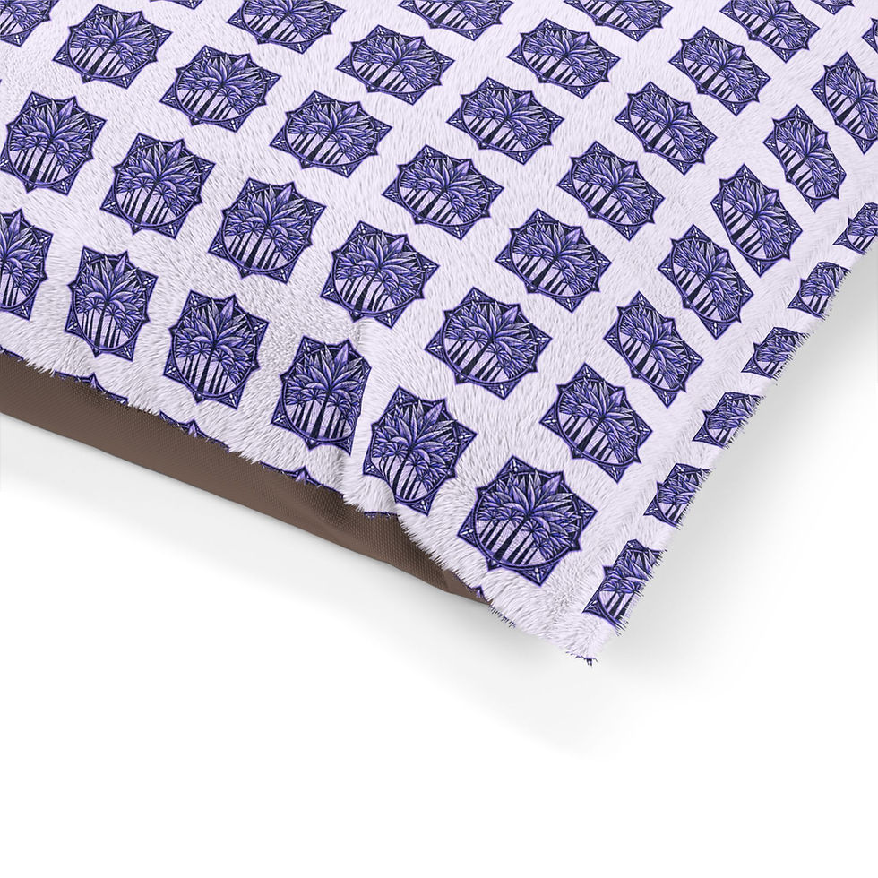 サムネイル： Pet Bed, Deco Palm Trees, Purple