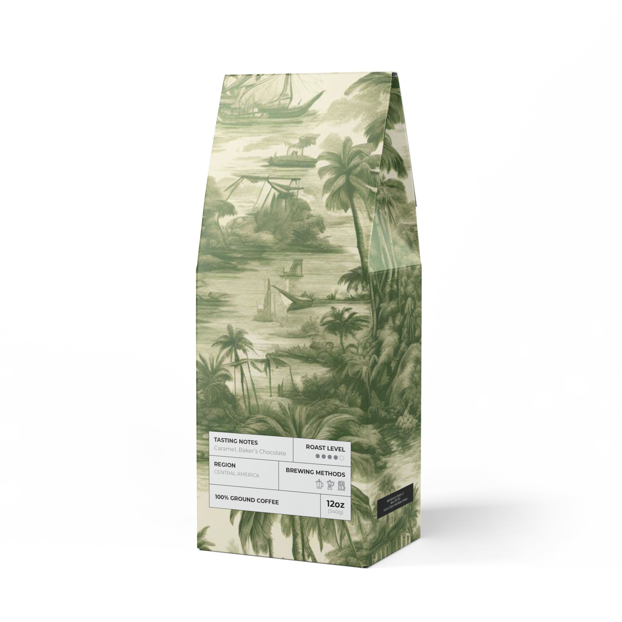 Flathead Valley Coffee Blend (Medium-Dark Roast), Tropical Toile #1