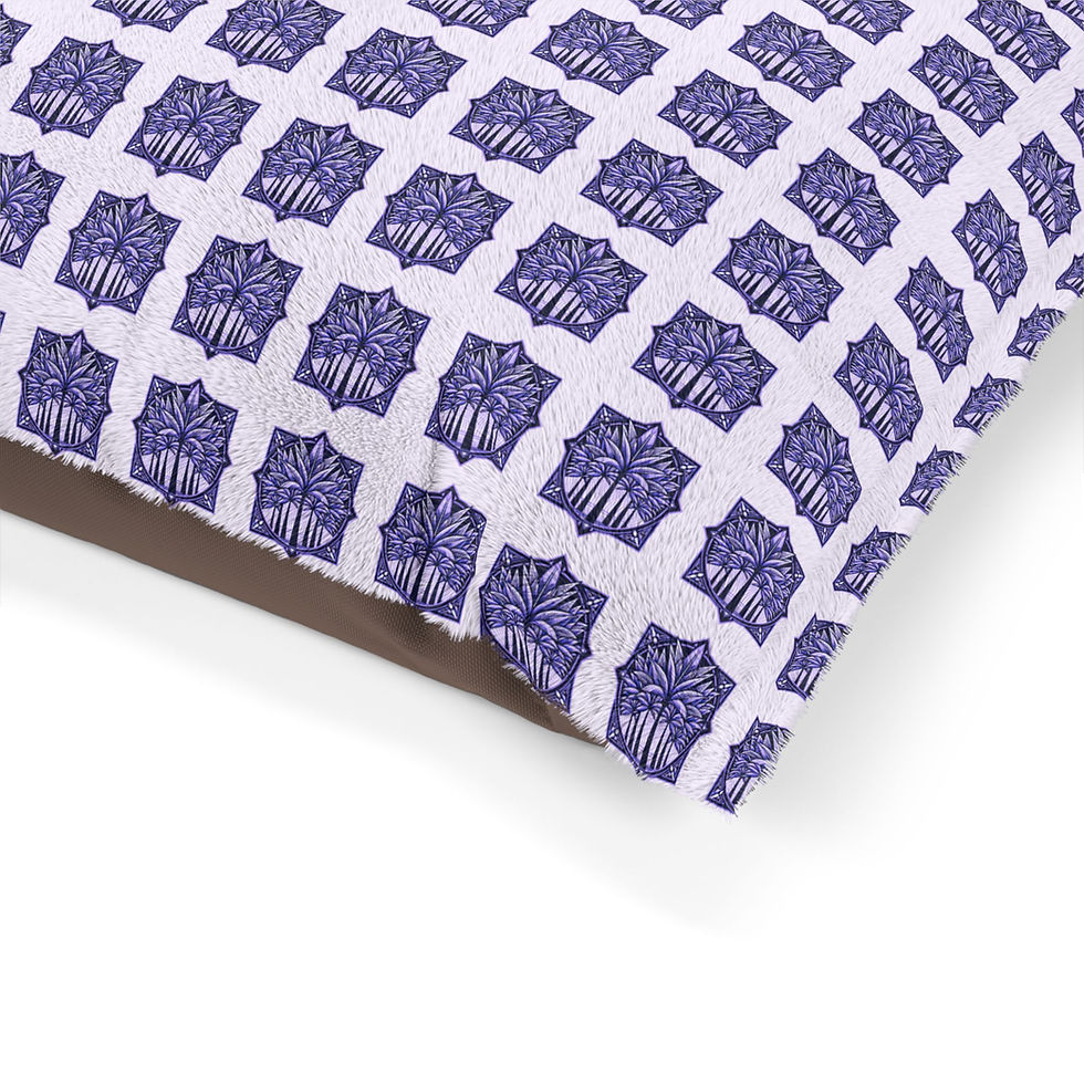 サムネイル： Pet Bed, Deco Palm Trees, Purple