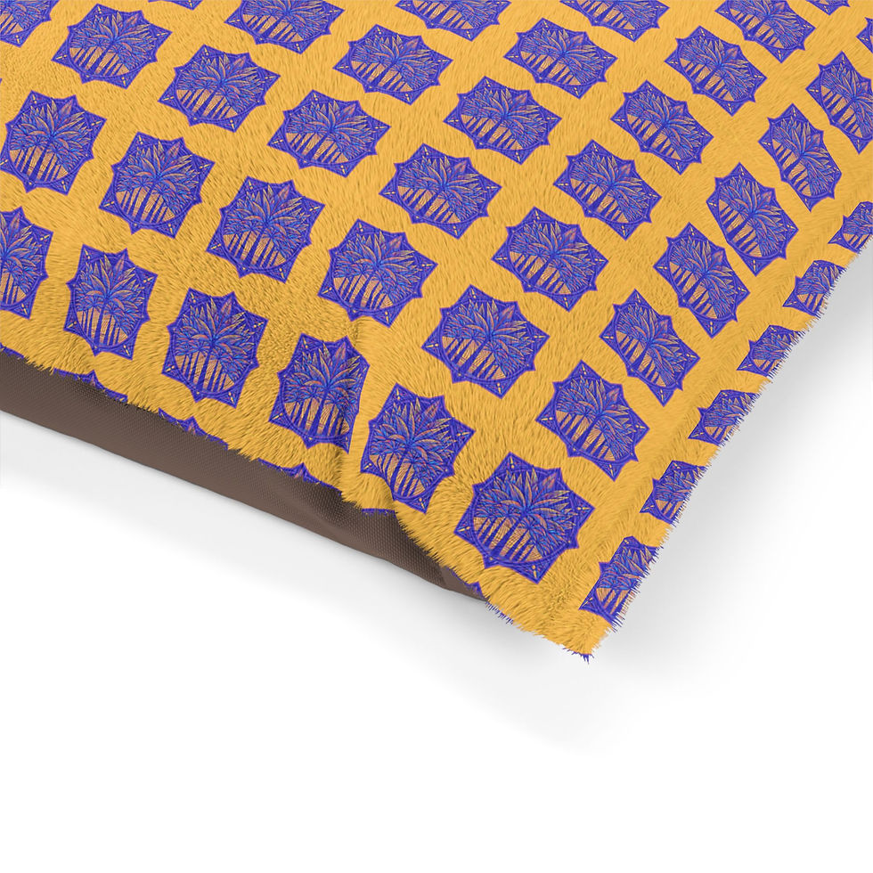 Miniatura: Pet Bed, Deco Palm Trees, Orange/Purple