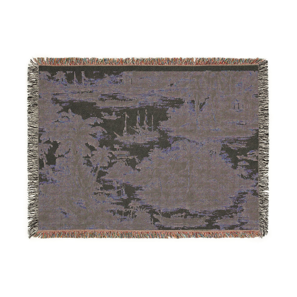 섬네일: Woven Blanket, Tropical Toile #1, Green, 3 Sizes